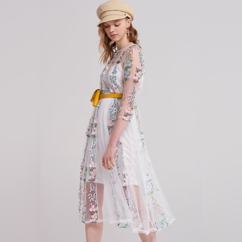 STORETS RUBY FLOWER GARDEN DRESS